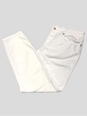 EILEEN FISHER | White Organic Cotton Straight Crop Jeans 12